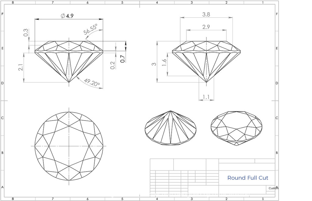 round full cut diamond