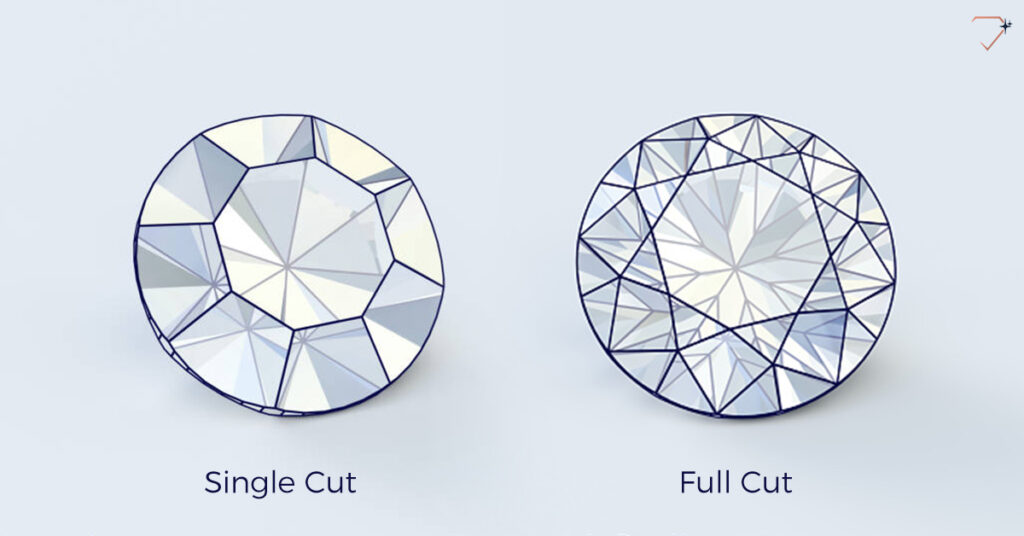 Single cut vs full cut diamonds