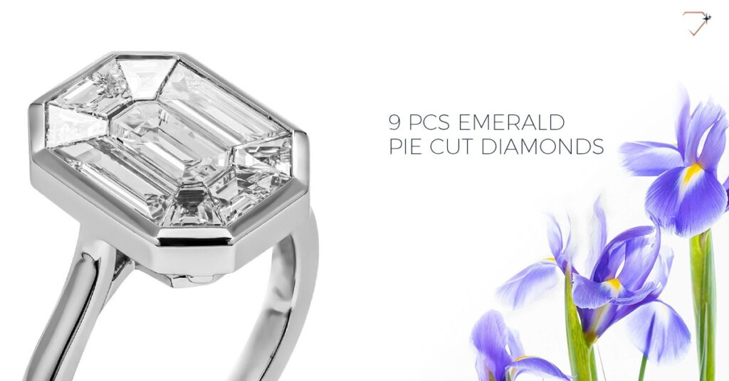 9 Pcs Emerald Pie cut / Illusion Cut diamond